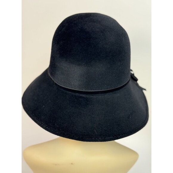 Helen Kaminski Black Wool Felt Wide Brim Hat Made In Australia main image 16